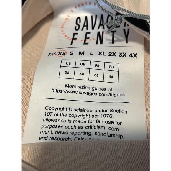 Savage X Fenty T Shirt Oversized Back Page Tee Womens XS Mauve Pink NEW - Picture 7 of 10